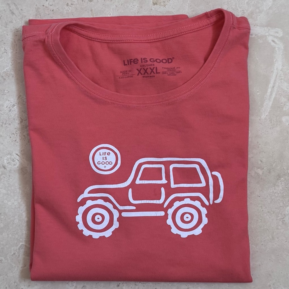 Life is Good Crusher Tee (Ladies) Off-roading Jeep